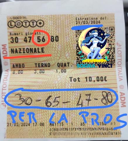 Quasi preso, ma andrà meglio la prossima estrazione