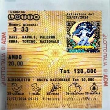 Ambo su TORINO con 3 e 33