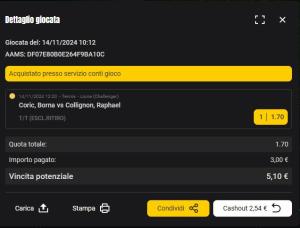 ? QUOTA 1,70 CODICE BETZONE ➡️ 74T5Z 